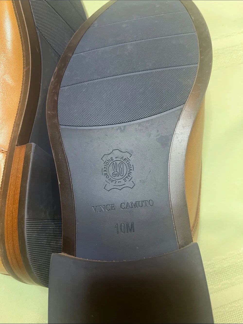 Vince Camuto Men's Brown Leather Cap-Toe Oxfords